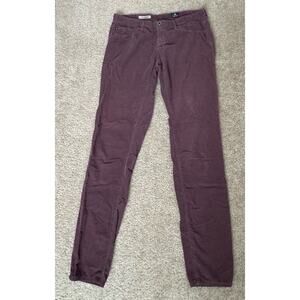 AG Adriano Goldschmied Deep Purple Skinny Leg Pants